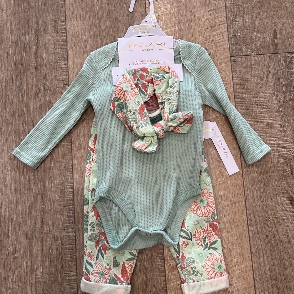 Tahari Baby Floral Outfit Set